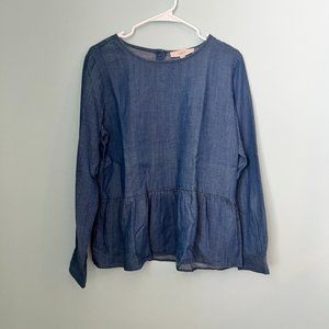 LOFT - NWT Denim Peplum Top